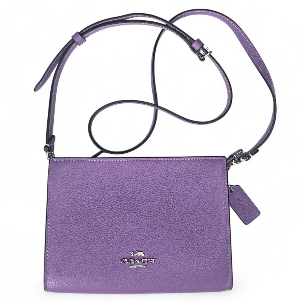 Coach Slim‎ Pebbled Leather Crossbody Bag ☆
